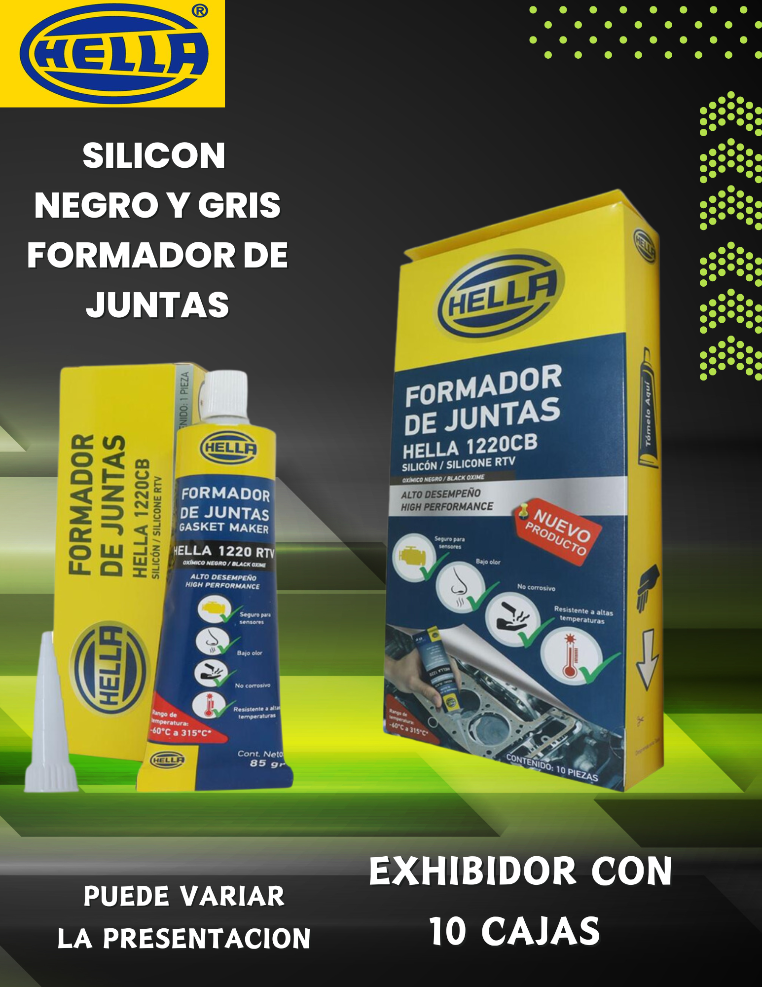 SILICON HELLA  GRIS PARA JUNTAS 